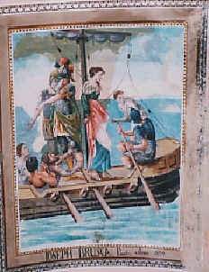 S. Oliva naviga verso Tunisinell'omonima Chiesa di Pettineo (ME) di Giuseppe Brusca ( 1899 )